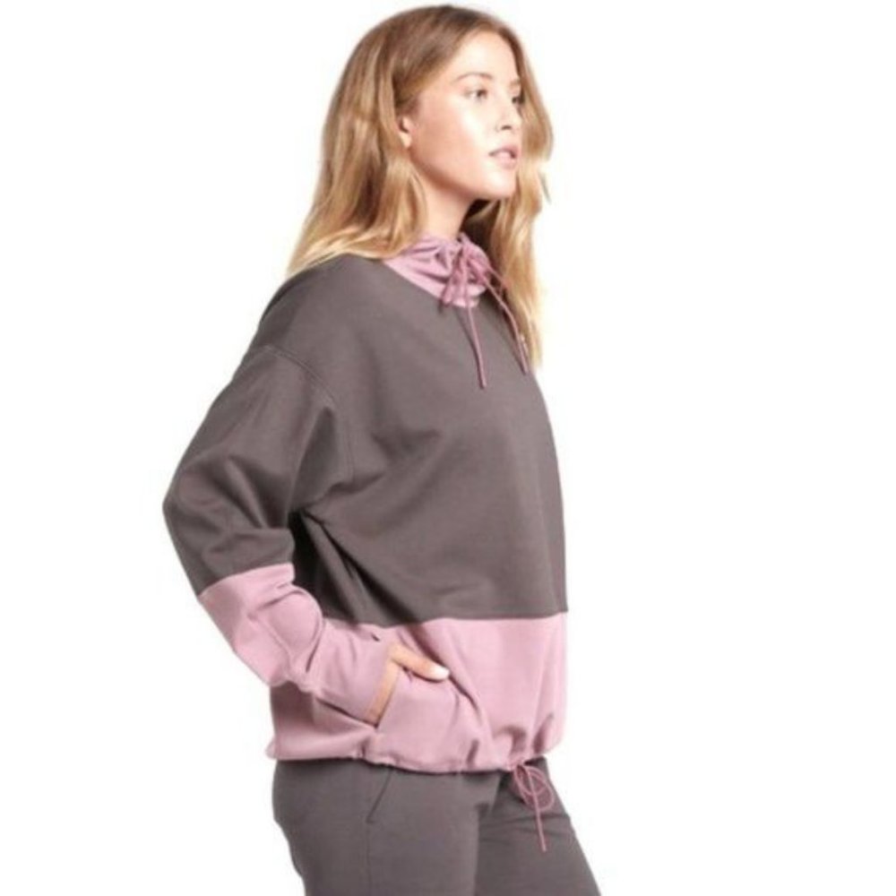 Athleta Hermosa Mock Neck Sweatshirt Pullover